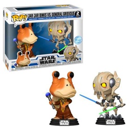 Funko Pop Jar Binks Vs General Grevious Special Edition 2 Pack con protección de plástico