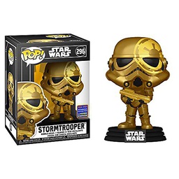 Funko POP 2021 WonCon Exclusive Star Wars #296 - Golden Stormtrooper con estuche acrílico gratuito