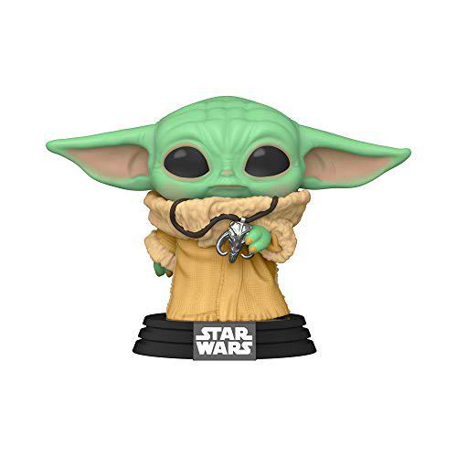 Funko- Pop Star Wars: Mandalorian-The Child w/Necklace (Amazon Exclusive) Figura Coleccionable