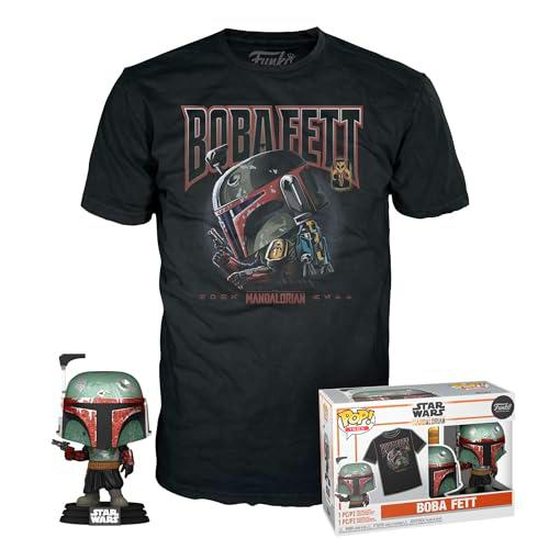 Funko Pop! &amp; tee: Star Wars - Boba Fett - Medium - Camiseta, Franela