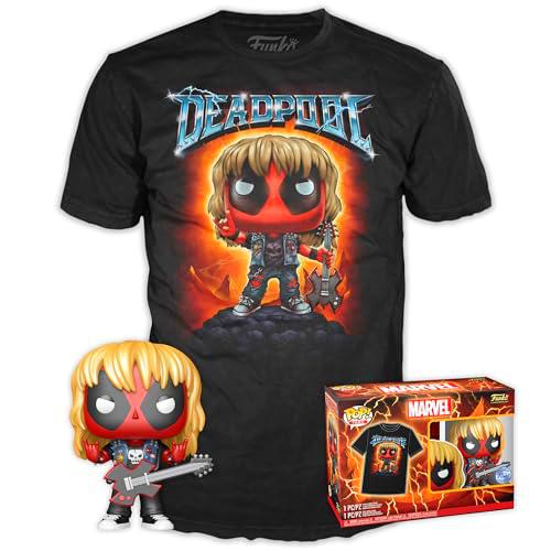 Pop &amp; tee: Deadpool- Heavy Metal - Mediana - Figura de Vinilo Coleccionable