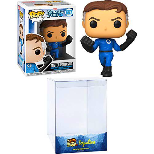 Mister Fantastic: Funk o Pop! Vinyl Figure Bundle with 1 Compatible 'ToysDiva' Graphic Protector (557