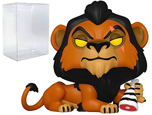 POP Disney Villains: The Lion King - Cicatriz con carne Specialty Series Funko Figura de vinilo (incluye funda protectora de caja compatible)