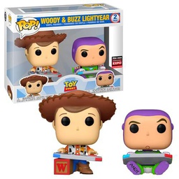 Funko Pop! Disney: Toy Story - Woody &amp; Buzz Lightyear Paquete de 2 (edición limitada 2024 Entertainment Expo Shared Exclusive), 76830